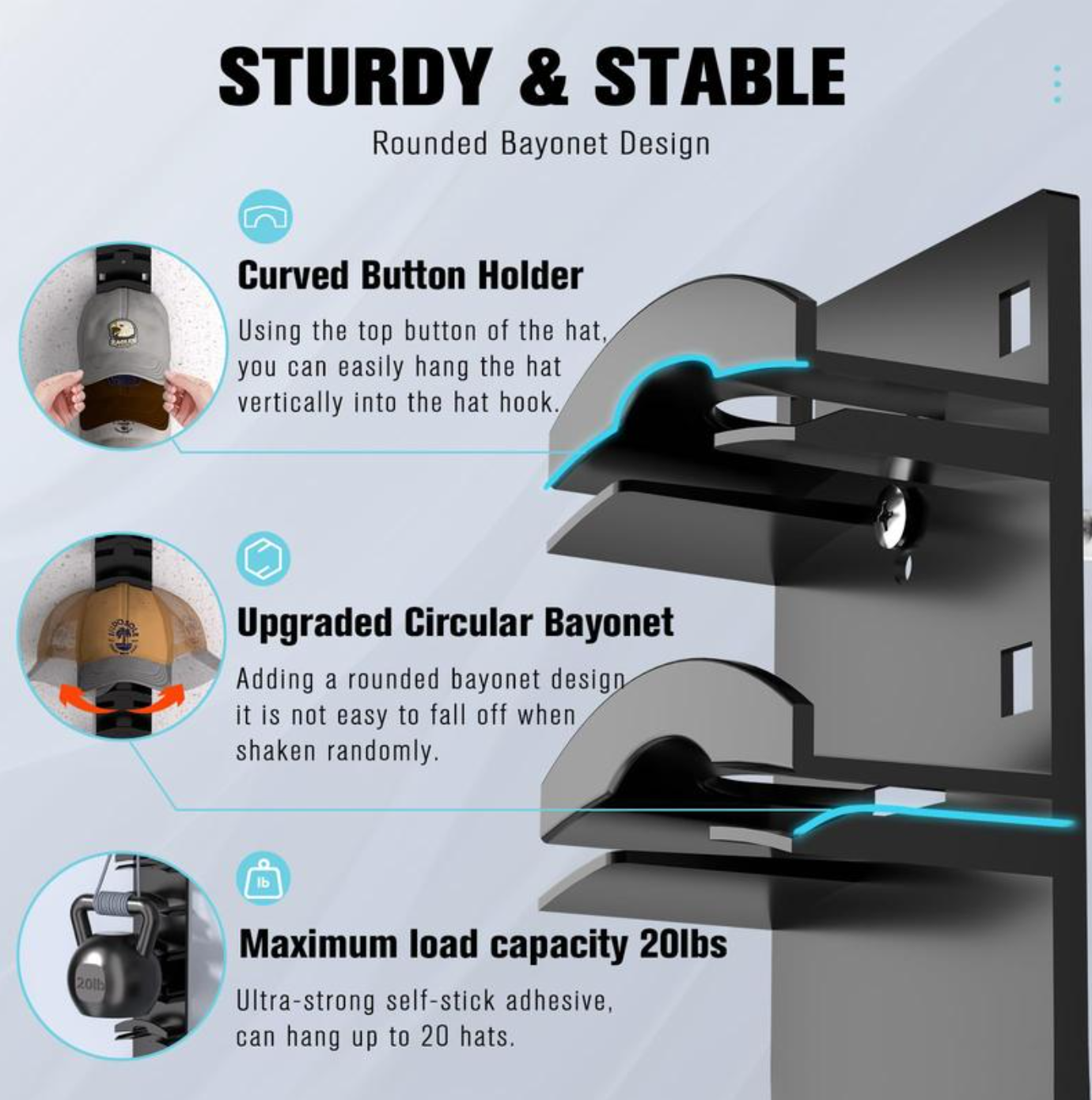 Hat Organizer for Caps 2Pack