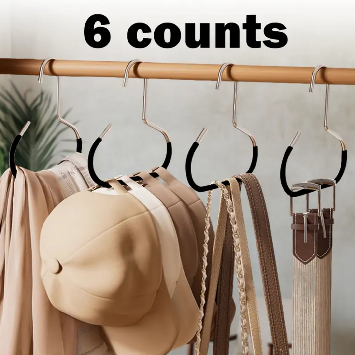 6 Counts Hat Hanger for Closet