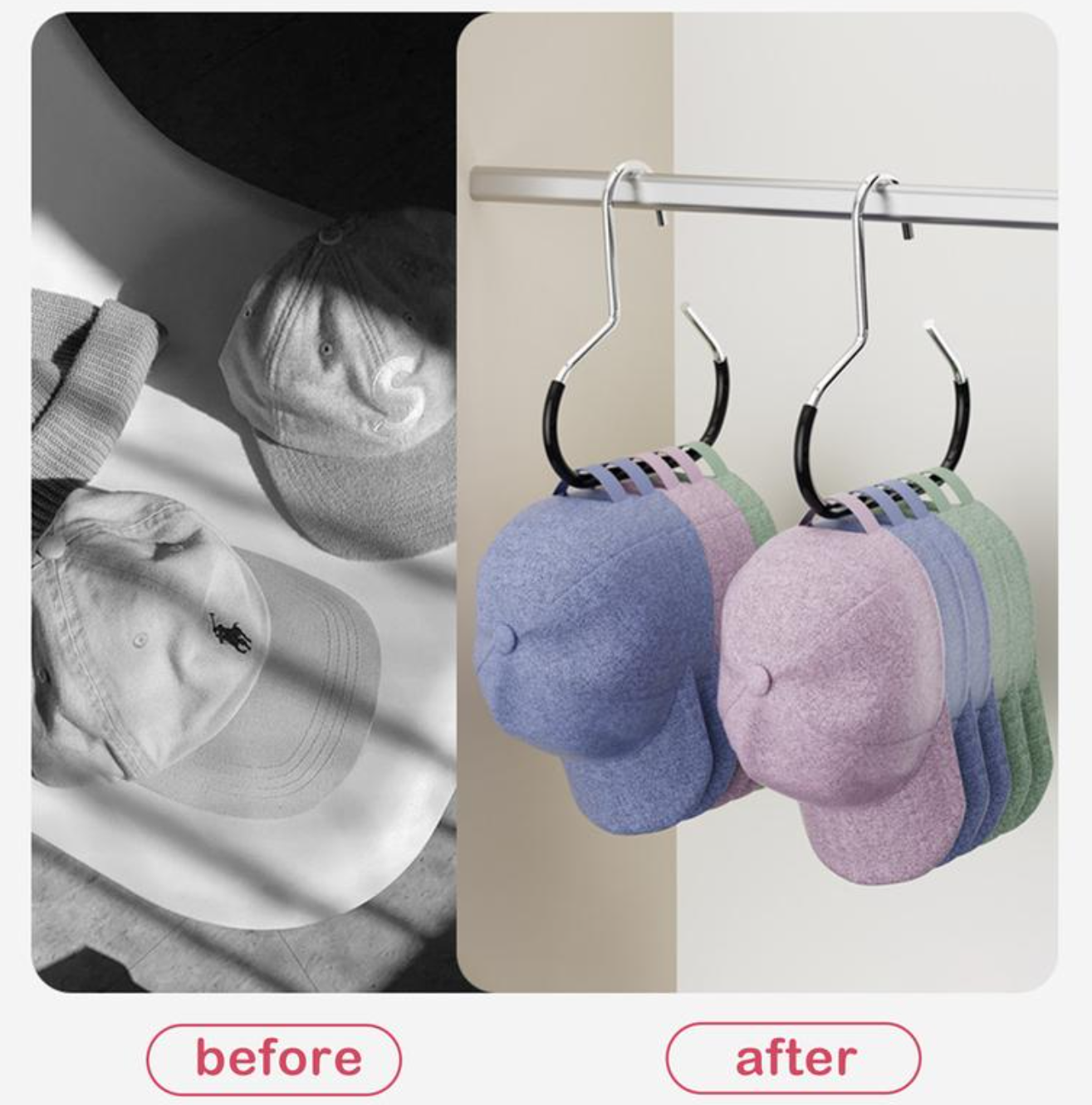 6 Counts Hat Hanger for Closet