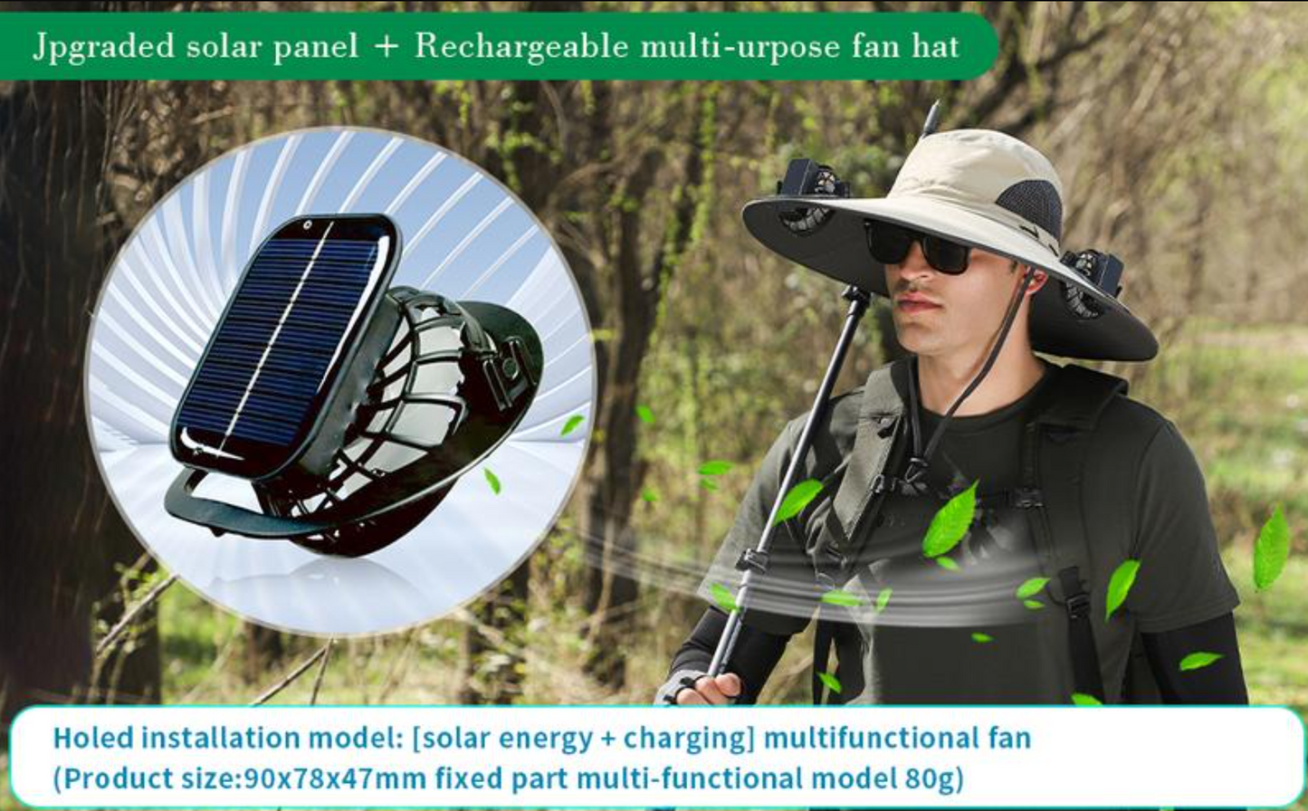 Solar Fan Outdoor Fishing Hat