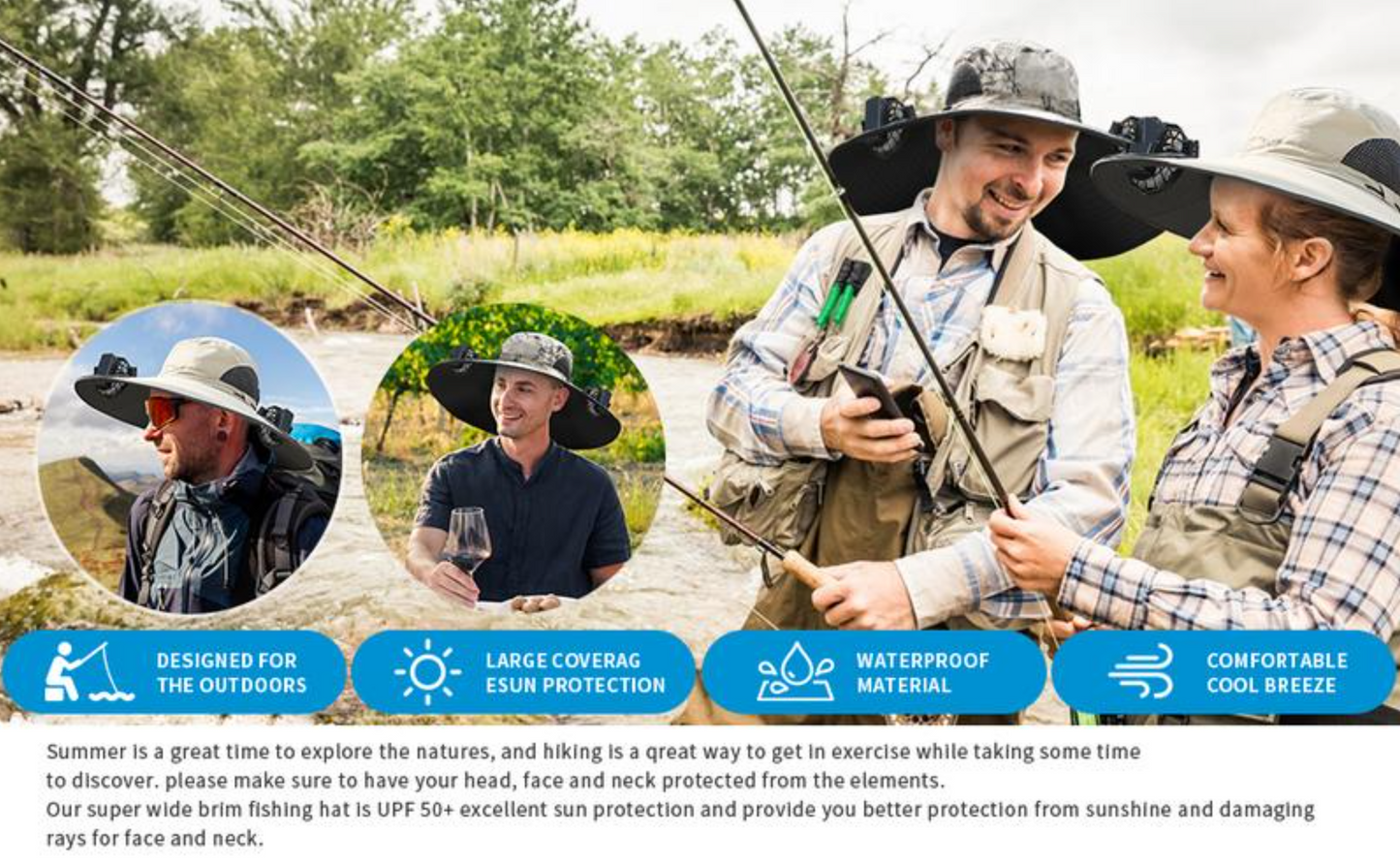 Solar Fan Outdoor Fishing Hat