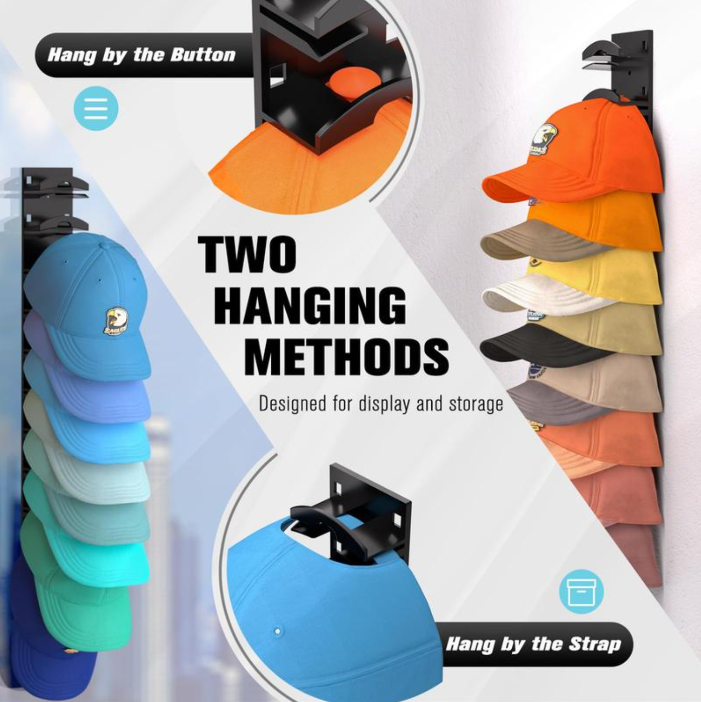 Hat Organizer for Caps 2Pack