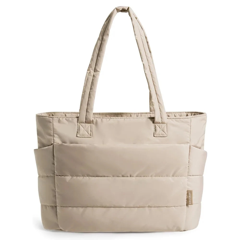 Large Quilted Laptop Tote Bag