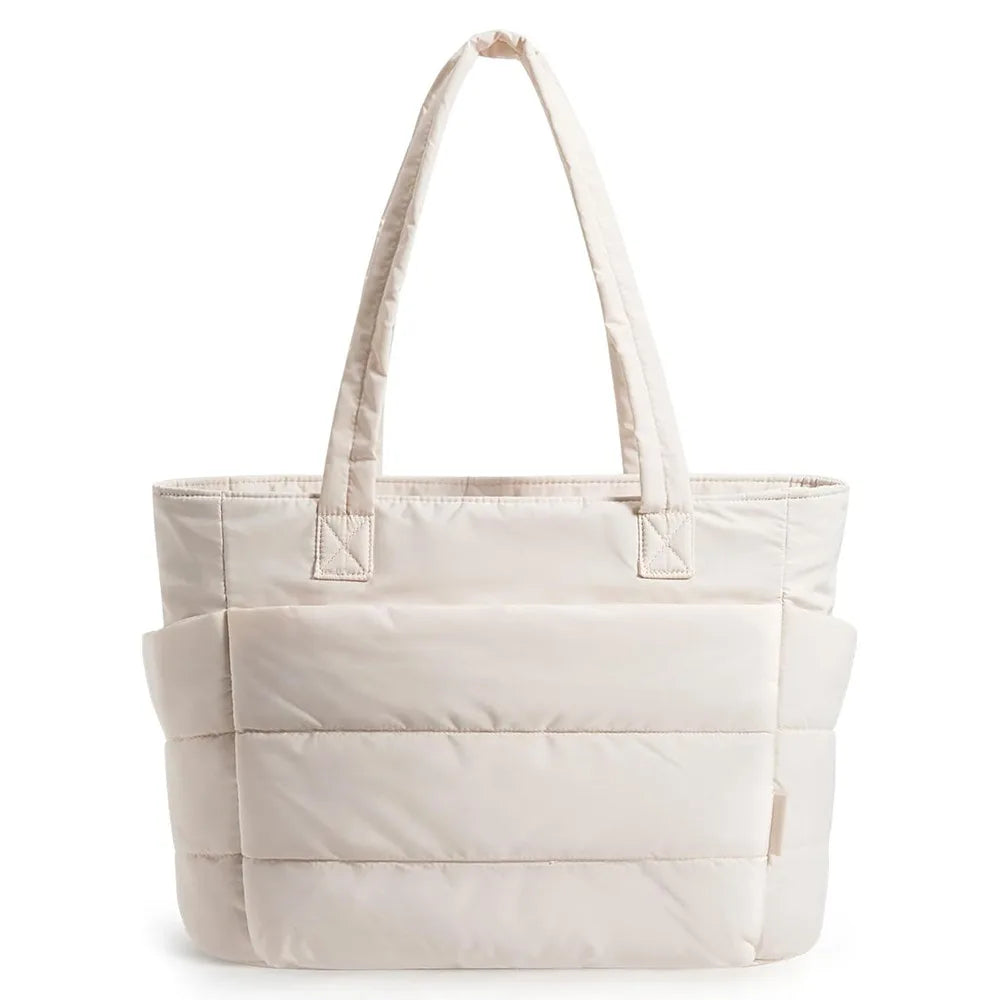 Large Quilted Laptop Tote Bag