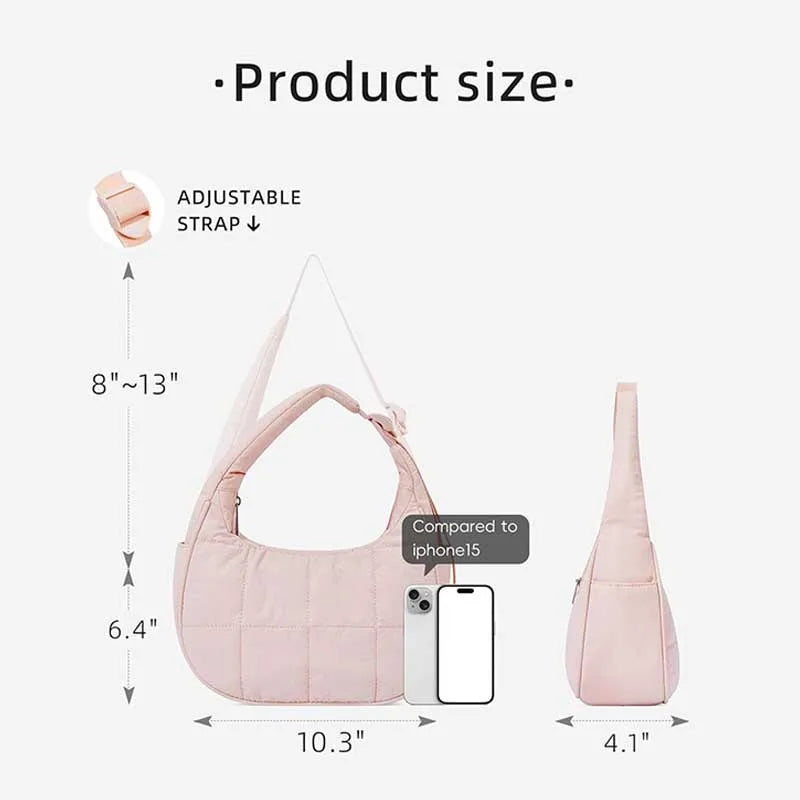 Quilted Puffer Shoulder Bag - BAGS